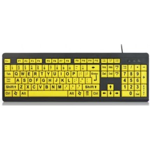 HDE Large Print Keyboard Wired with Large Letters