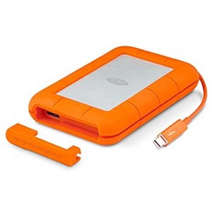 500GB External LaCie Rugged (Thunderbolt) and USB-3 External Mobile SSD Drive (OEM Packaged/Not Retail)