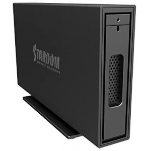 Stardom 1 Bay 6G SATA-eSATA+USB Black External Storage