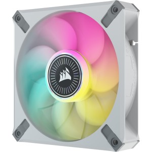 Corsair - iCUE ML120 RGB Elite Premium 120mm PWM Magnetic Levitation Fan - White Triple Fan Kit with iCUE Lighting Node Core