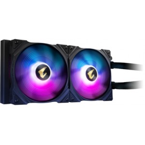 Gigabyte - AORUS WATERFORCE X 280- All-in-one Liquid Cooler with Circular LCD Display