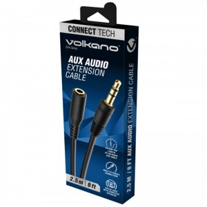 Volkano Slim Series Aux Extension Cable - 2.5m