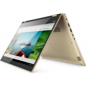 Lenovo IdeaPad Yoga 520 Intel Core i3 7100U 4GB 1TB 14.0 HD Integrated Graphics Touch 720P Camera WiFi BT Backlit KYBD Finger Print Reader Windows 10 Home 1Yea Carry In Gold Metalic