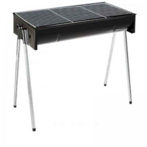 Metalix Large Braai Stand Easy to assemble and store Grid size: 620 x 320mm  Depth: 115mm  Carbon steel  Height off ground
