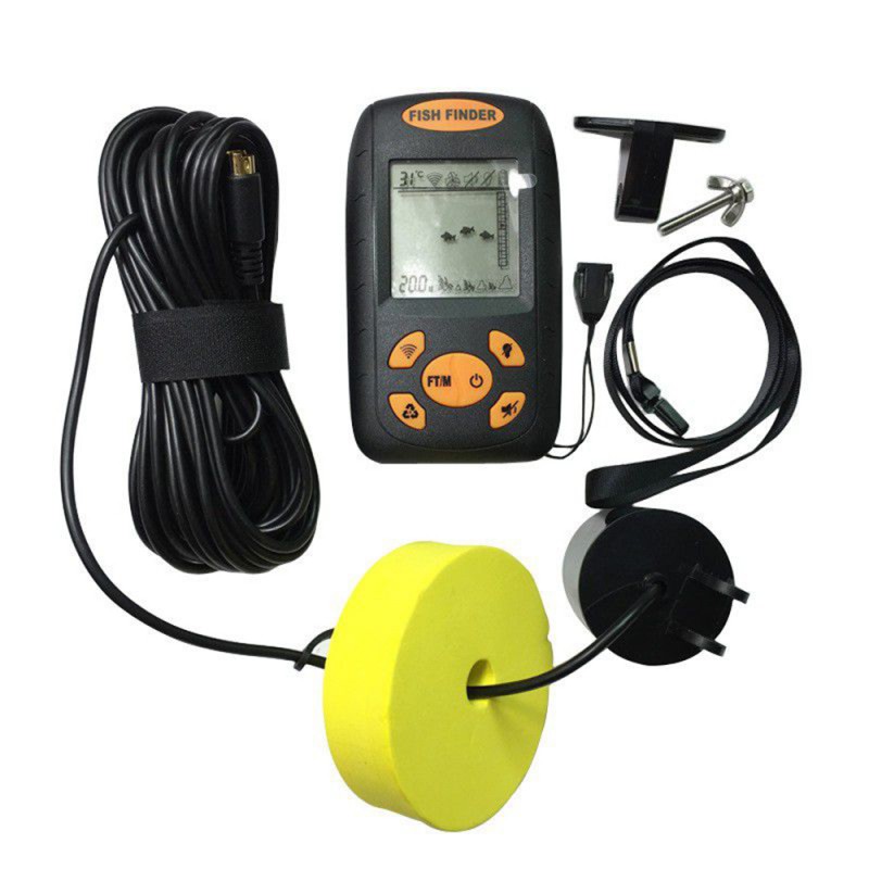 Wired Sonar Transducer &amp; LCD Fish Finder Display - 100m Depth Range / Fish  Alarm - GeeWiz
