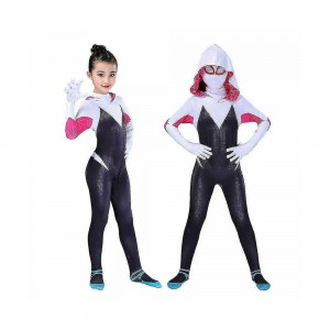 Spiderwoman Kids Cosplay Jumpsuit Hoodie Costume - Sizes from 100cm to 150cm