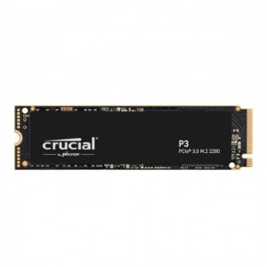 Crucial P3 500GB PCIe Gen3 M.2 NVMe SSD – Black