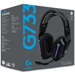 Logitech - Lightspeed Gaming Wireless RGB G733 Headset - Black