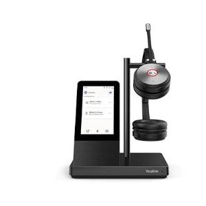 Yealink WH66 DECT Wireless On-Ear Dual Headset with Touchscreen Base Station