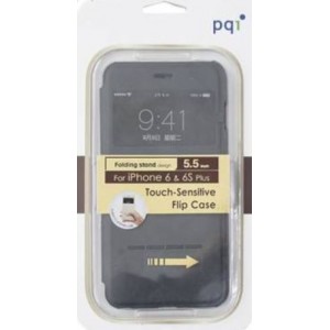 Pqi Protect 5.5" Black Flip Case for iPhone 6 PLus/ 6s Plus