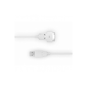 Cooler Master Universal Sync Charge Cable - White (with micro usb &amp; apple 2in1 connector - 30cm)