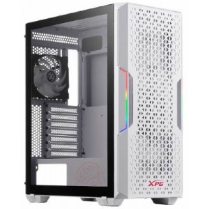 Adata Starker Air - with Front LED Controller Computer Chassis - White