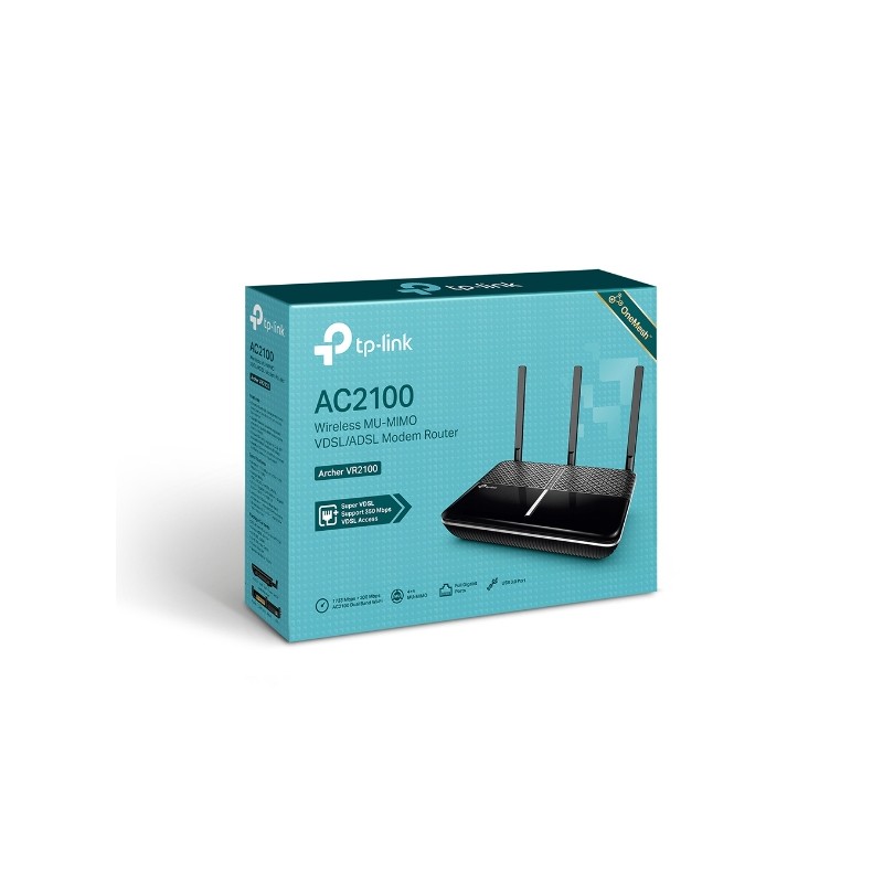 TP-Link Archer VR2100 AC2100 Wless Dual Band Gigabit VDSL Router - GeeWiz