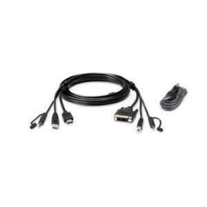 Aten 1.8m USB HDMI to DVI-D KVM Cable with Audio