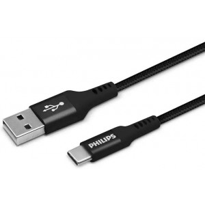 Philips Premium Braided USB-A to USB-C Cable - 1.2 Meter