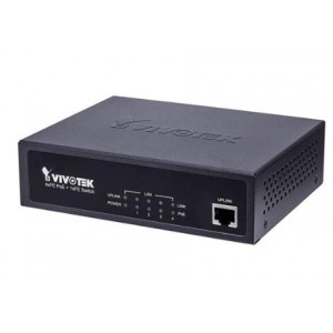 Vivotek AW-GET-050A-065 Unmanaged Switch 10-Gigabit Multi-Gigabit Ethernet PoE - Black