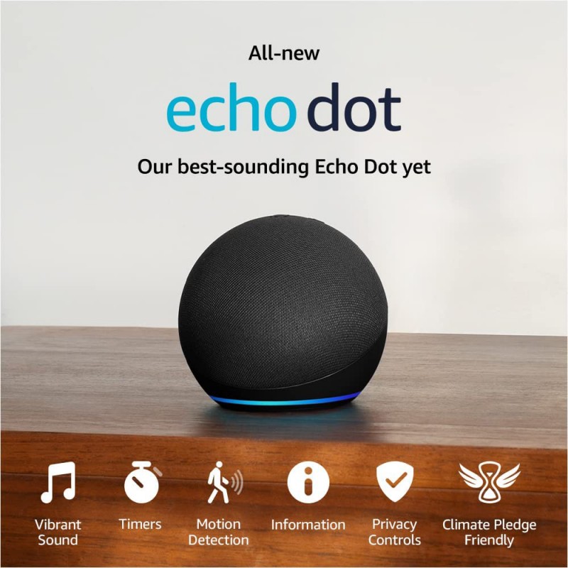 Echo Dot Smart Speaker with Alexa (5th Gen, 2022 Release) - GeeWiz