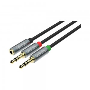 Unitek Y-C957ABK 0.2m 3.5mm Female to 2x 2.5mm Male Audio Cable