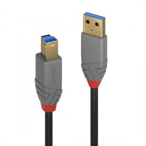 Lindy 3m USB 3.2 Type A to B Cable - Anthra Line (36743)