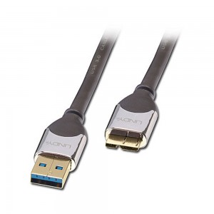 Lindy 2m USB3.0 Type-A Male to Micro-B Male Cable - Cromo Line (41619)