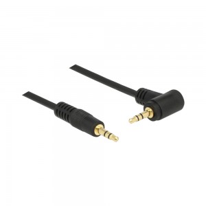 Delock Stereo Jack Cable 3.5mm 3 Pin Male - Male Angled (83756)