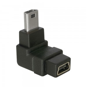 Delock USB-B Mini 5-Pin Male/Female 90° Angled Adapter (65097)