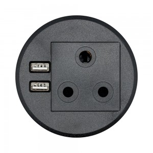 LinkQnet Power Grommet with USB Charging - Black