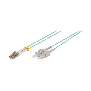 LinkQnet 2m Fibre Duplex SC/LC OM3 (50/125) LSOH Cable