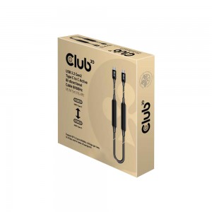 Club3D 5m USB3.2 Gen2 8K @60Hz 60W Active Type-C Bi-Directional Cable (CAC-1535)