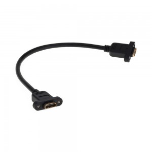 LinkQnet 30cm HDMI Female to HDMI Female Panel Mount Cable