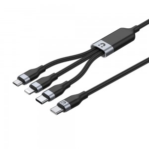 Unitek C14101BK 1.5m 3-in-1 Type-C to Lightning / Type-C / Micro USB Multi Charging Cable