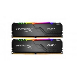 HyperX Fury RGB 16GB (2 x 8GB) DDR4 DRAM 2666MHz C16 Memory Kit — Black