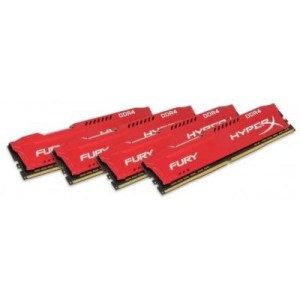 HyperX FURY Red 32GB (8Gb x 4) DDR4-2933 (pc4-23400) CL17 1.2v Desktop Memory Module