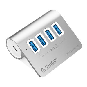 Orico Aluminium 4 Port USB 3.2 Hub – Silver