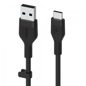 Belkin BoostCharge Flex USB-A to USB-C Silicone Cable - 2m - Black