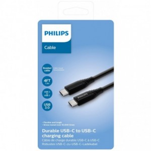 Philips Premium Braided USB-C to USB-C Cable - 1.2m
