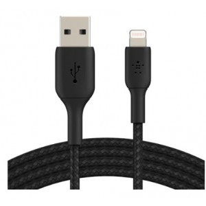 Belkin BoostCharge 1m Braided Lightning to USB A Cable - Black