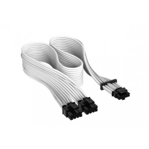 Corsair Premium Individually Sleeved 12+4pin PCIe Gen 5 12VHPWR 600W Cable - White