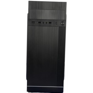 UniQue C240BS M-ATX Tower Case with PSU - Black