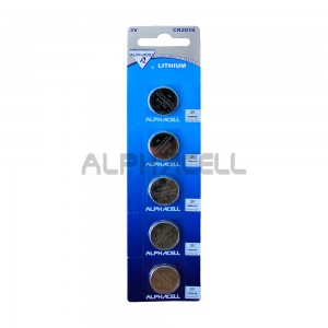 ALPHACELL LITHIUM CR2016 Batteries (5 Piece)