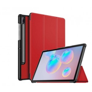 Tuff-Luv Smart Case for Samsung Galaxy Tab S6 Lite 2022 10.4" (P613/P619) with Pen/Stylus Slot Holder - Red