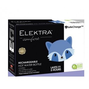 Elektra Comfort 2506 Rechargeable Electric Heating Pad - Blue Raccoon