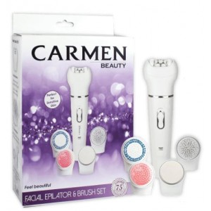 Carmen Facial Epilator &amp; Brush Set