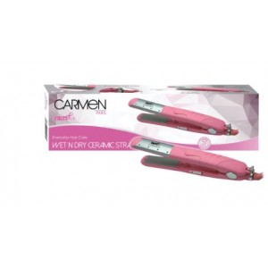 Carmen Pink Wet n' Dry Ceramic Hair Straightener