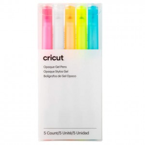 Cricut Opaque Gel Pens 1.0 mm- Pink/White/Orange/Yellow/Blue (5 ct)
