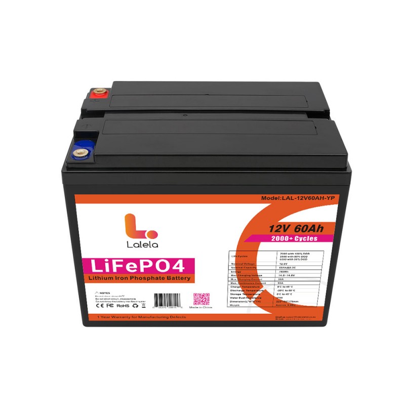Lalela Lithium LifePO4 Battery - 12V / 60Ah / 768Wh (2 Year Warranty) -  GeeWiz