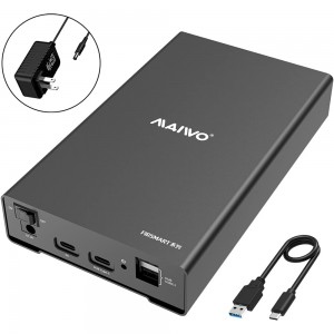MAIWO External Hard Drive Enclosure - for 2.5" and 3.5" inch SATA SSD HDD / USB3.1 / Type-C to SATA Drive Adapter Case / 10Gbps Support UASP / 18TB Capacity