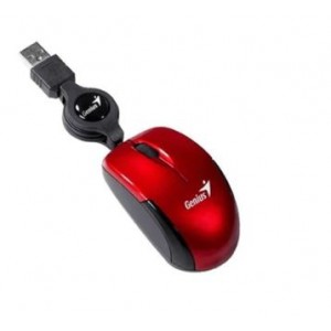 Genius Micro Traveler USB Mouse - Ruby