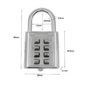 8 Digit Combination Lock - for Securing Lockers- Gates- Bikes- and More