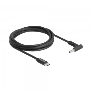 Delock 87971 1.5m Laptop Charging Cable | USB Type-C Male to HP 4.5 × 3.0mm Male